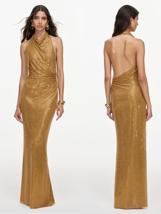 Self-Portrait Dresses & Skirts - NWOT Self-Portrait rhinestone halter maxi dress